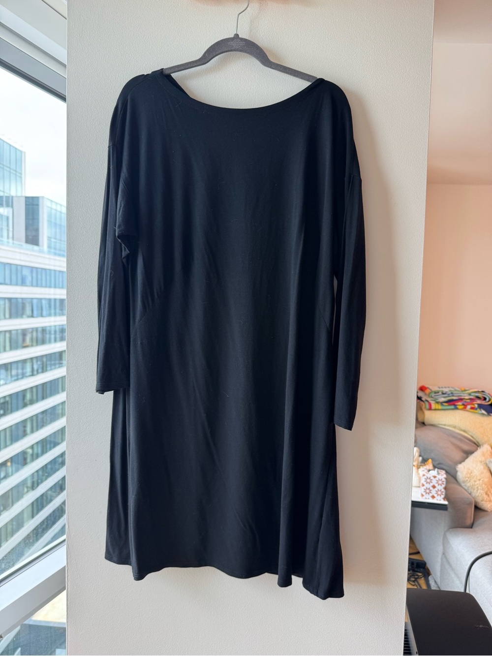 Eileen Fisher Black Long-Sleeve Dress